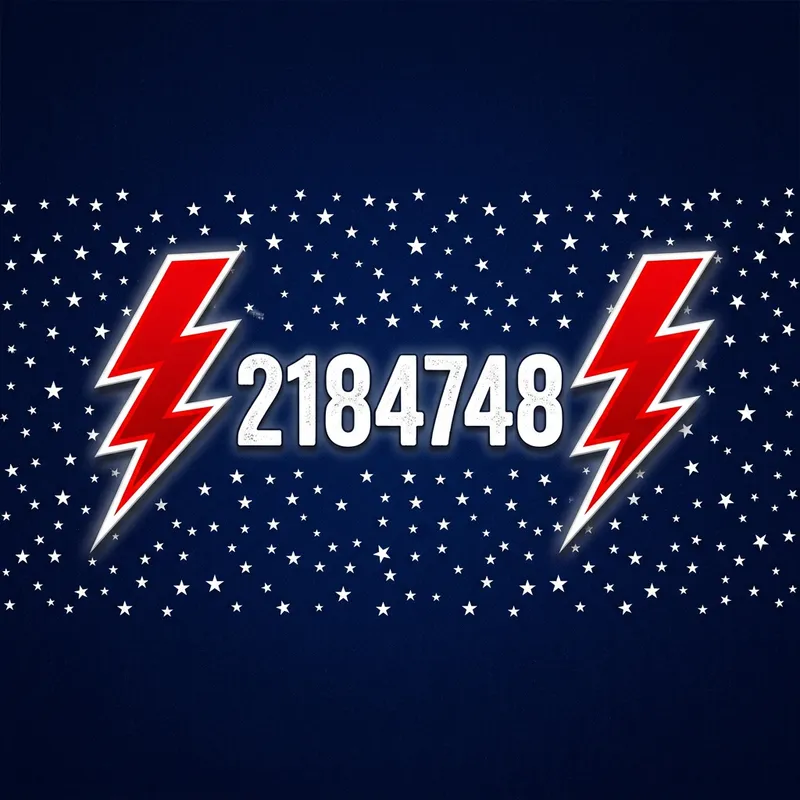 Navy Blue Background with Stars and Lightning Design