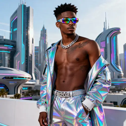 Futuristic Afro Chic Popstar Style for 2028