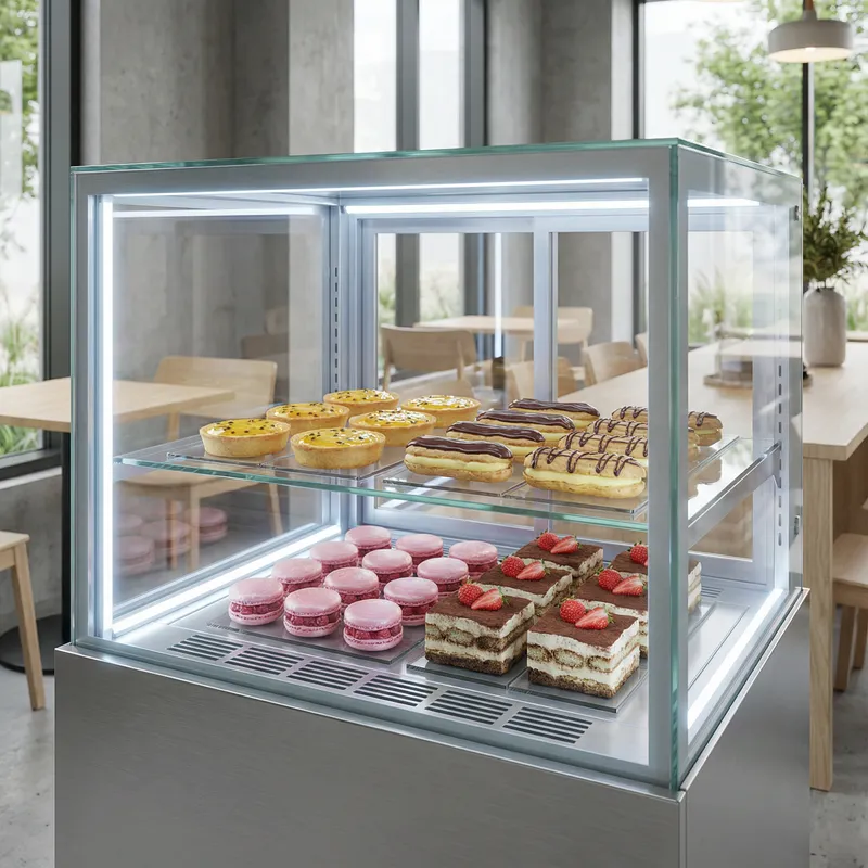 Delicious Desserts in Chic Modern Display