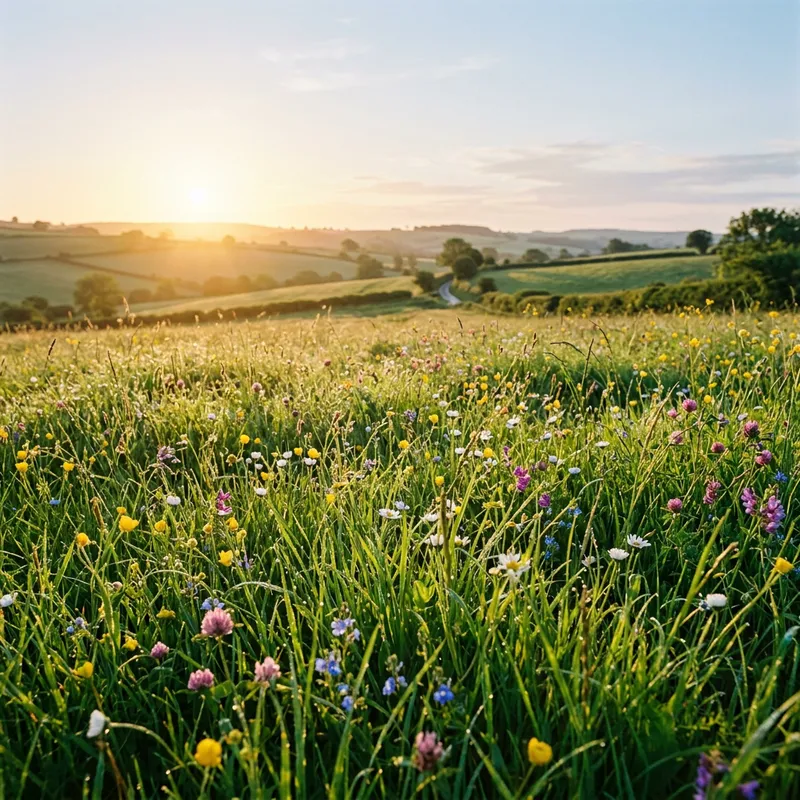 Tranquil Sunlit Meadow: Nature's Canvas