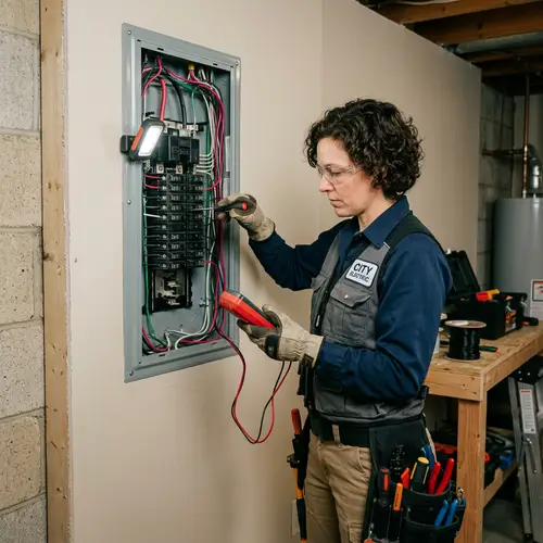 Expert Residential Electrician Fixing a Panel
