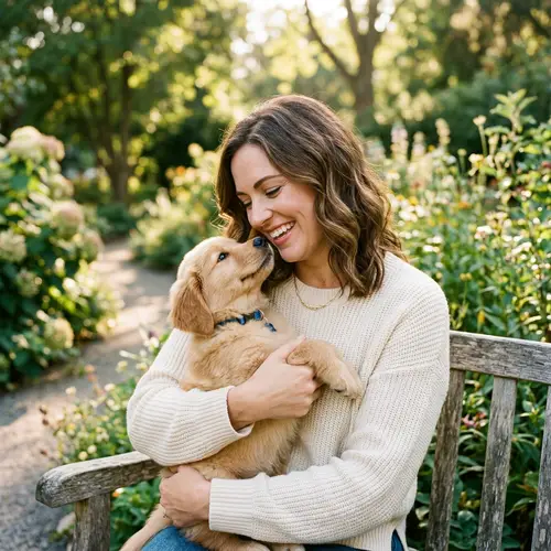 Jennifer Aniston with Cute Puppy: Joyful Moment of Tenderness
