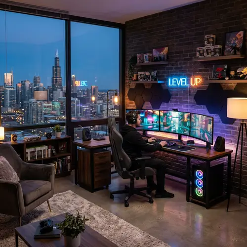 Stunning Urban Modern Gaming Room Design