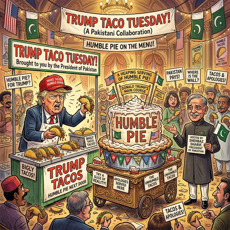 Trump Taco Tuesday: A Humble Pie Satire Trump Taco Tuesday: A Humble Pie Satire
