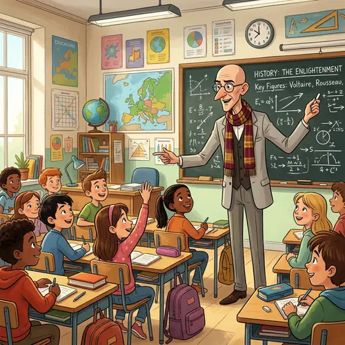 Gru Teaching in a Lively Classroom