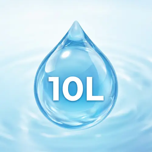 10L Water Droplet Icon Design