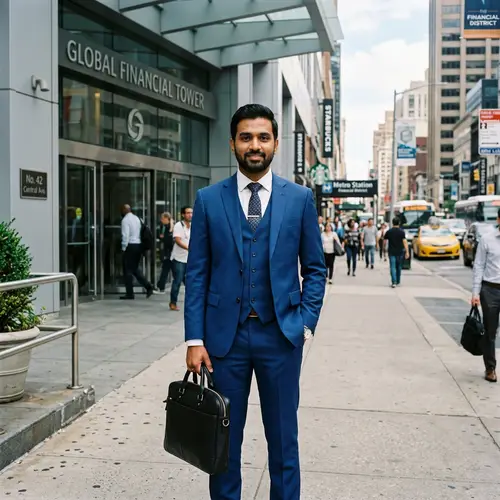 Harish - South Asian Professional in Royal Blue Suit