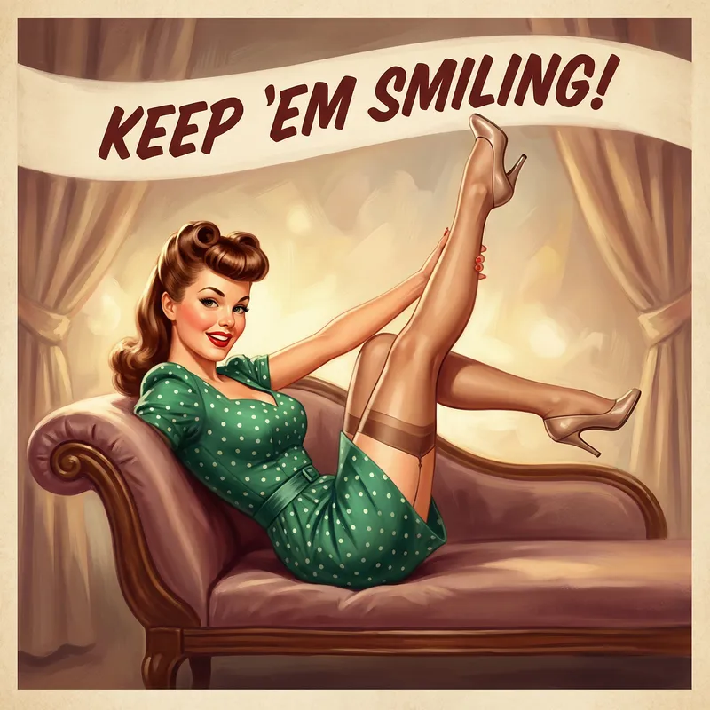 Glamorous 1940s Pin-Up Art: Vintage Style & Elegance Glamorous 1940s Pin-Up Art: Vintage Style & Elegance
