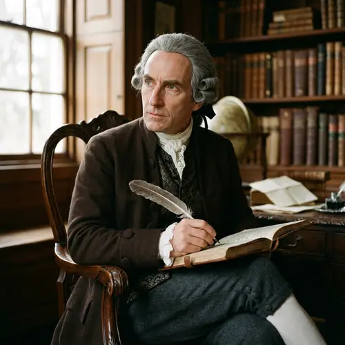 Enlightenment Era Writer and Philosopher in 18th Century French Attire