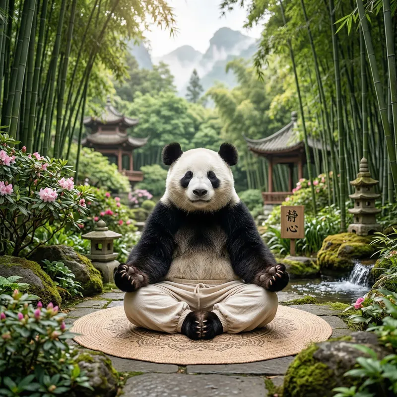 Yoga Panda Art: Serenity in Every Pose
