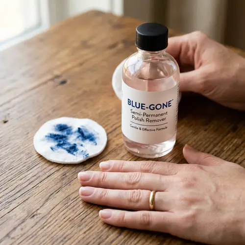 Blue Semi-Permanent Nail Polish Remover - Healthy Nail Care