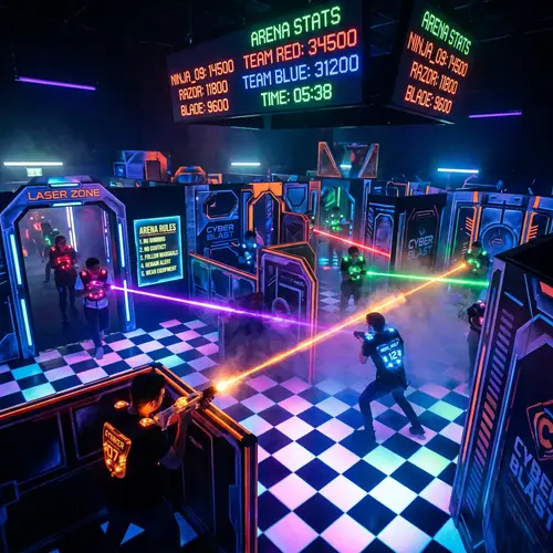 Futuristic Laser Tag Arena | Interactive Gaming Experience