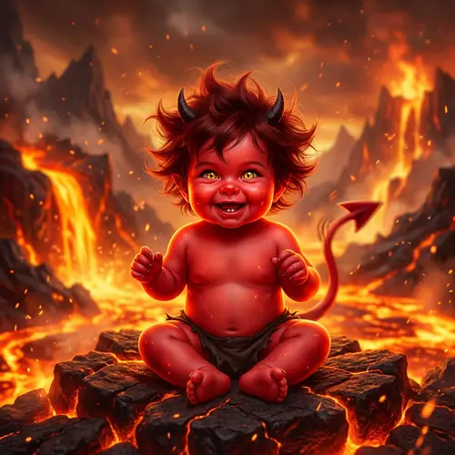 Adorable Baby Devil: Mischief and Charm