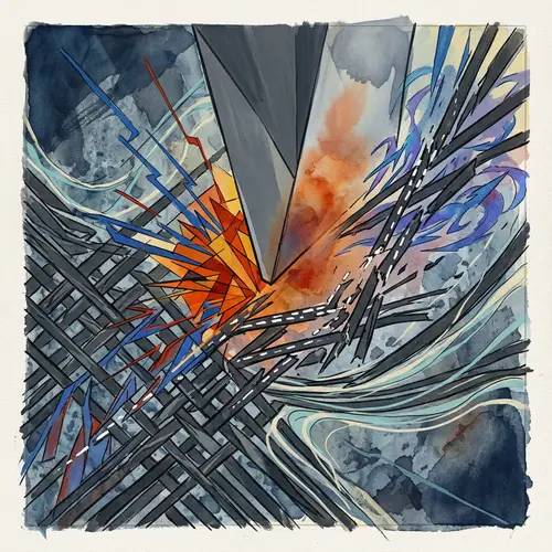 Cutting CFRP Composite in Abstract Style - Artistic Interpretation
