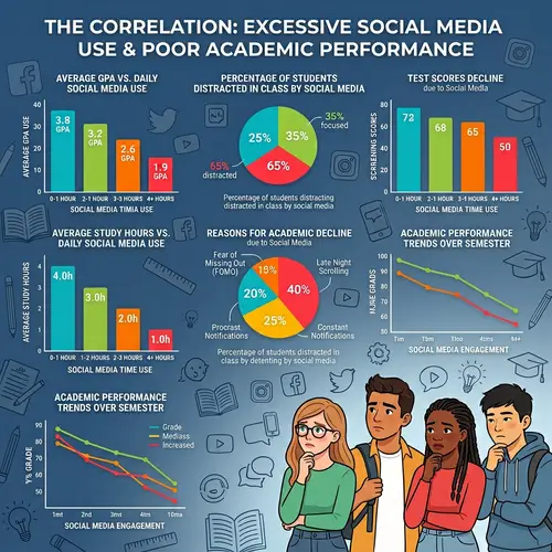 Impact of Social Media on Academic Performance: Stats & Analysis