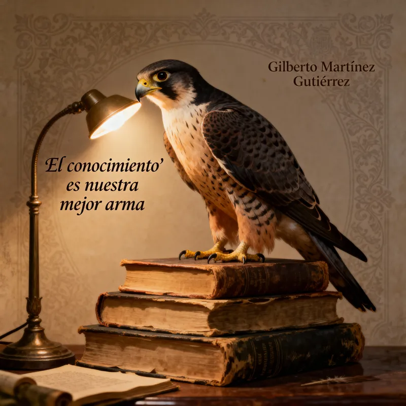 Vintage Falcon Illustration - Knowledge is Power