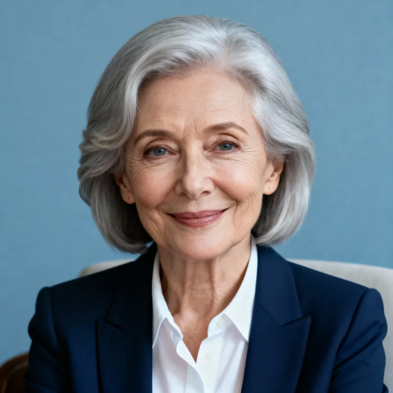 Beautiful Woman in Her 70s Passport Photo