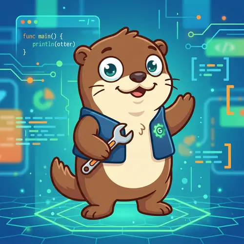 Friendly Otter Mascot Digital Illustration