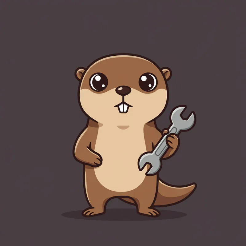 Friendly Otter Mascot Digital Illustration