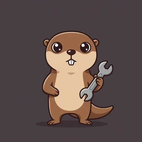 Friendly Otter Mascot Digital Illustration