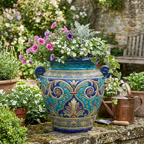 Ornate Flower Pot for Garden Enthusiasts