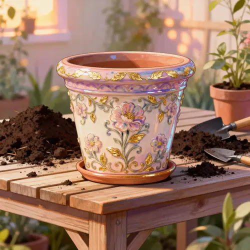 Ornate Flower Pot for Garden Enthusiasts