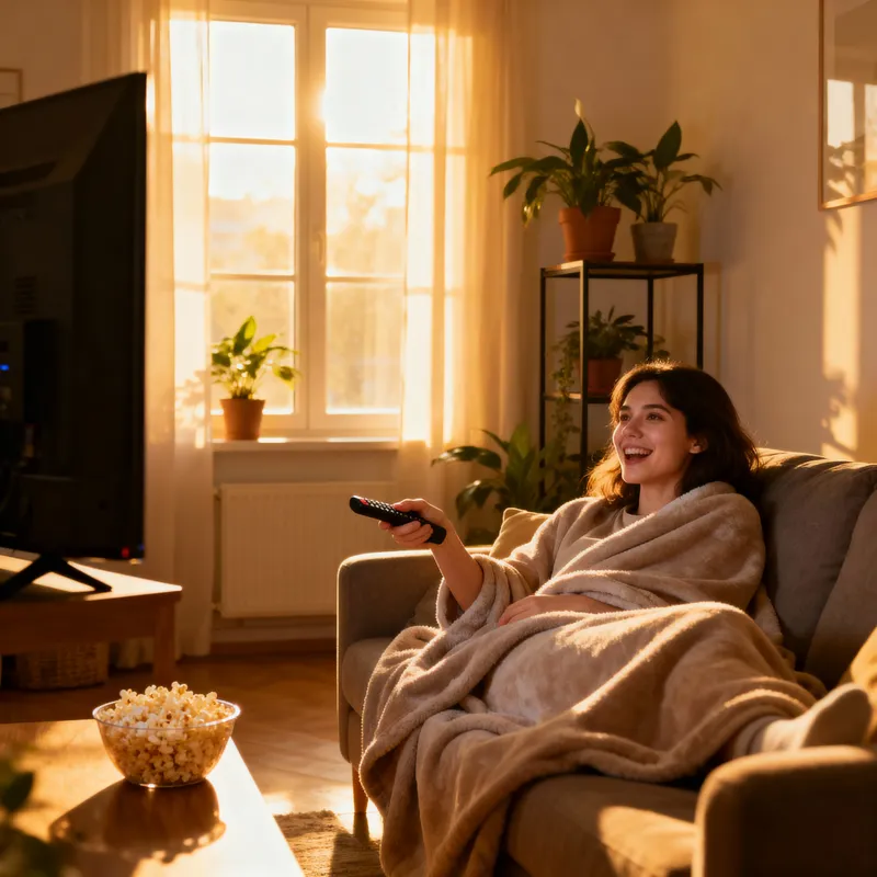 Cozy Movie Night: Relaxing on the Couch