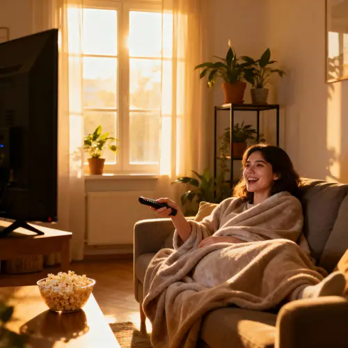 Cozy Movie Night: Relaxing on the Couch