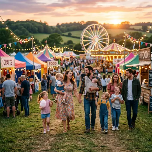 Families Enjoying a Dreamy Country Fair