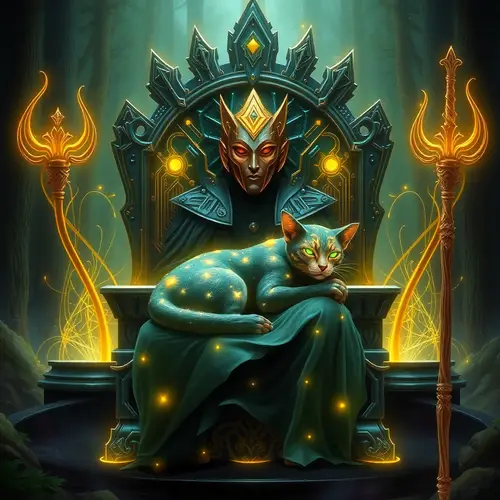 Throne of Quantum Unity: A Cyber-Mystical Masterpiece