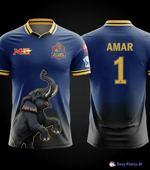 Custom Football Jersey Design with Fierce Elephant Graphic