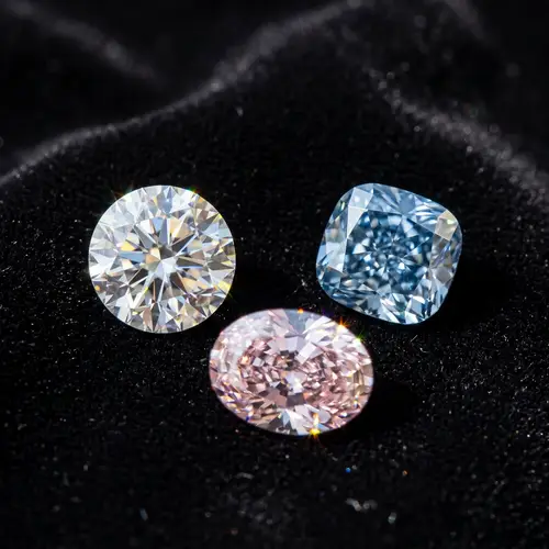 Radiant Diamonds: Classic Clear, Blue Tint, Pale Pink Shades