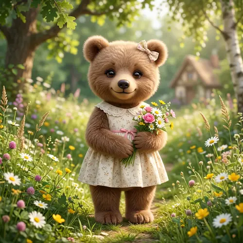 Adorable Female Bear - Irresistibly Sweet and Charming