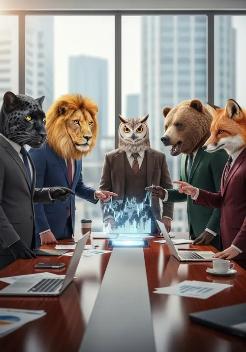 Unique Businessmen with Animal Heads - Creative Imagery