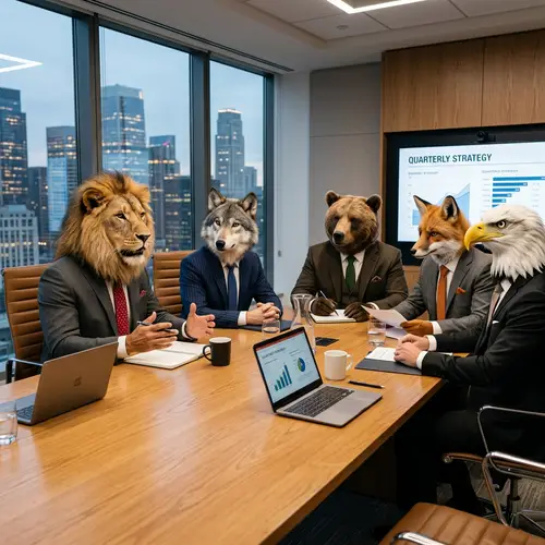 Unique Businessmen with Animal Heads - Creative Imagery