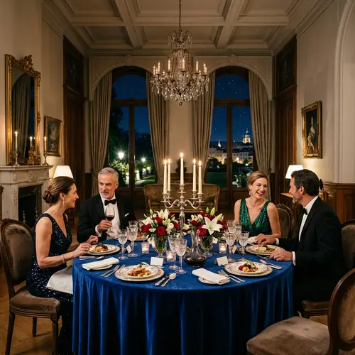 Elegant Formal Evening Setting with Candlelight