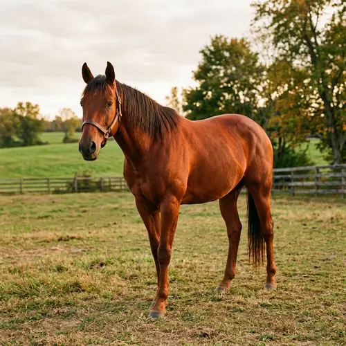 Stunning Male Horse with Red Fur