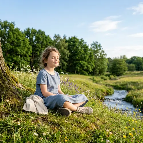 Find Belonging and Peace | Tranquil Image of a Girl in Nature