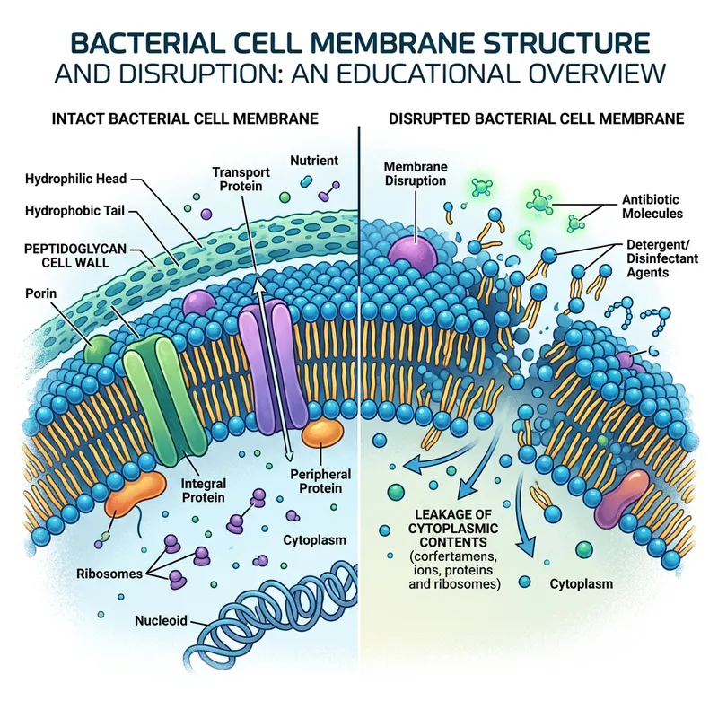 Bacterial Cell Membrane Infographic Illustration Bacterial Cell Membrane Infographic Illustration