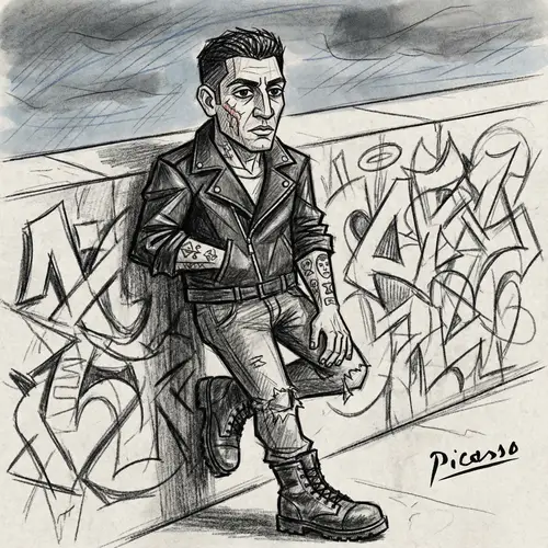 Gothic Male Figure: Rebellion in Urban Art