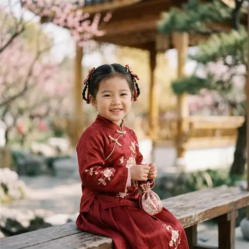 Precious Moment: Chinese Girl in Traditional Hanfu Dress