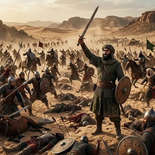 Desert Battlefield Scene from Jahiliyyah Era | Muslims Victorious