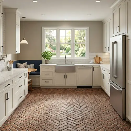 Modern Kitchen Rendering with GE Monogram Appliances