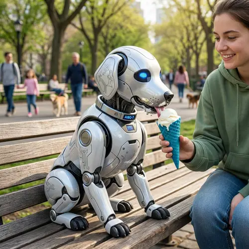 AI Dog Enjoying Ice Cream - Adorable Moments