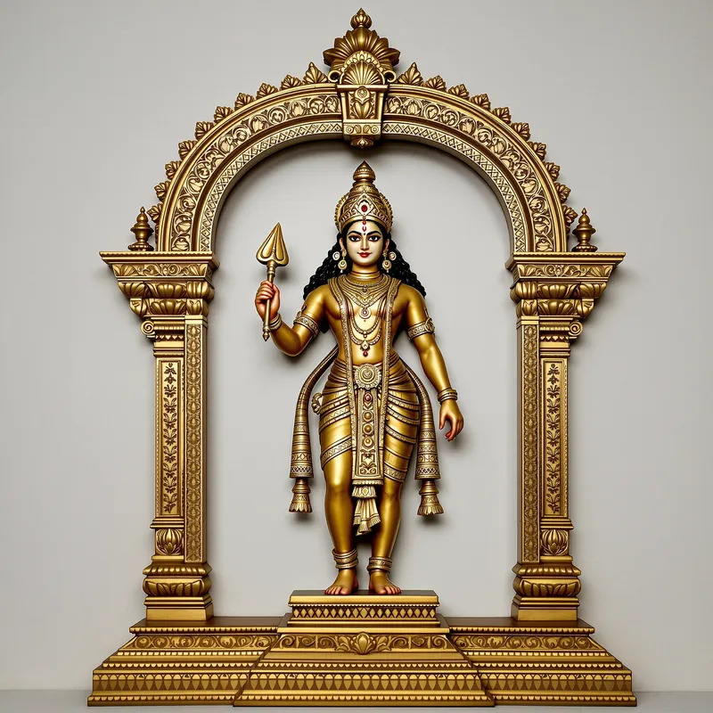 Tanjore Painting of Lord Murugan - South Indian Art Tanjore Painting of Lord Murugan - South Indian Art