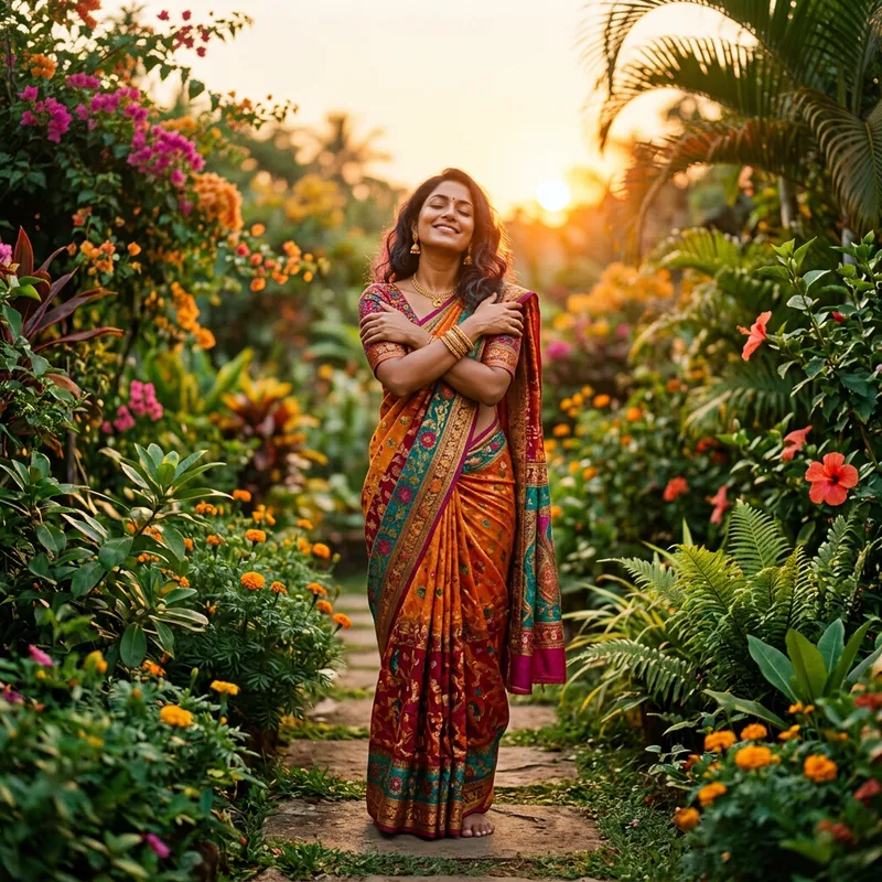 Vibrant Illustration of Self-Love and Acceptance Through Growth