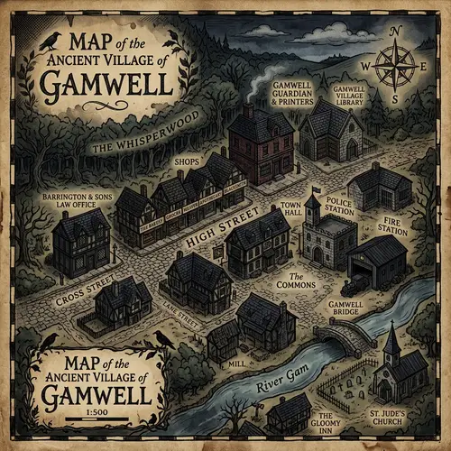 Explore the Gloomy Map of Gamwell Village