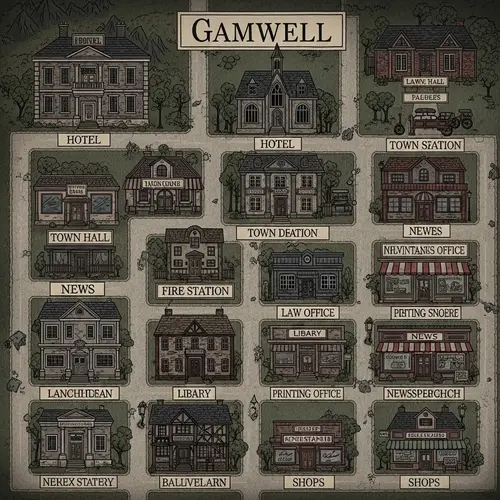 Explore the Gloomy Map of Gamwell Village