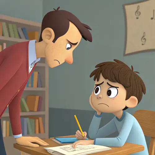 3D Animation Album Cover: Teacher's Disappointment