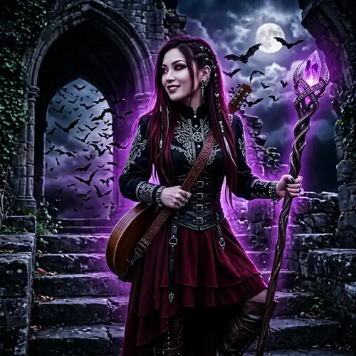 Vampire Hot Bard Warlock Rocker Girl - Enchanted Style